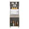 Tuhome Della 60 Kitchen Pantry with Countertop, Closed & Open Storage, Light Gray ALZ6602 - alternate 8
